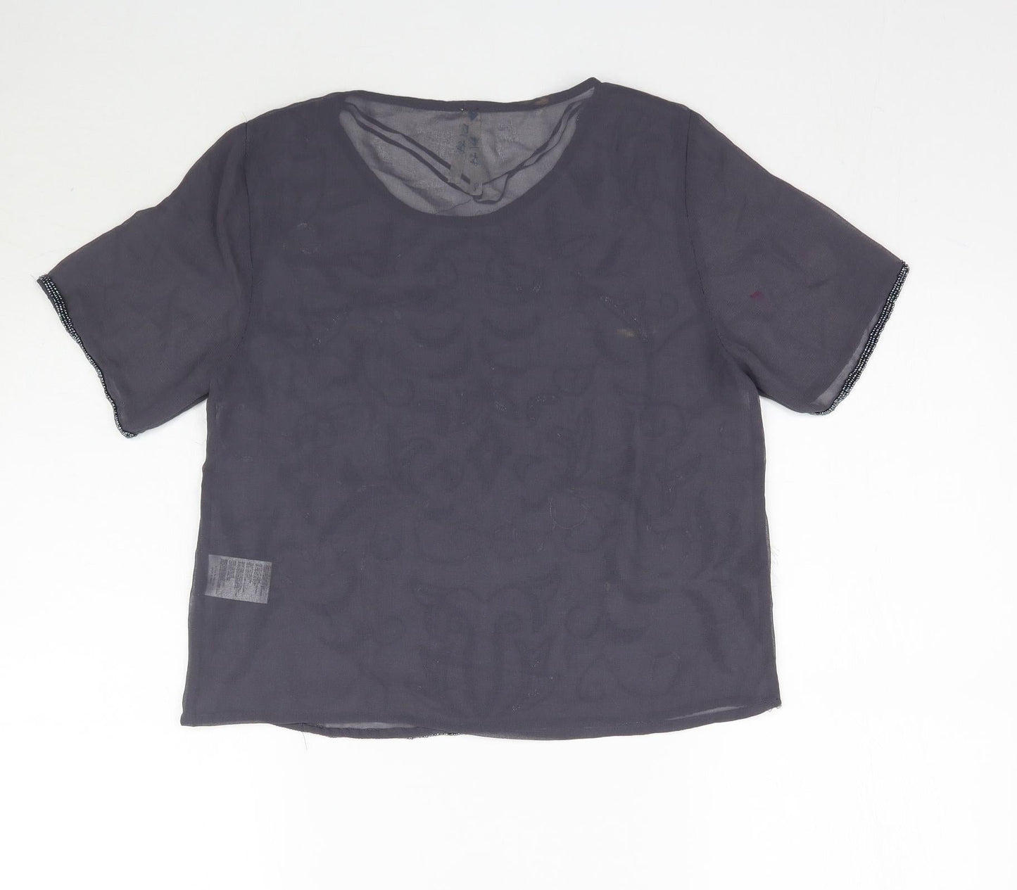 Blue Vanilla Womens Grey   Basic Blouse Size S