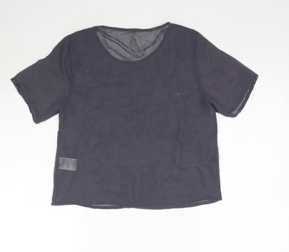 Blue Vanilla Womens Grey   Basic Blouse Size S