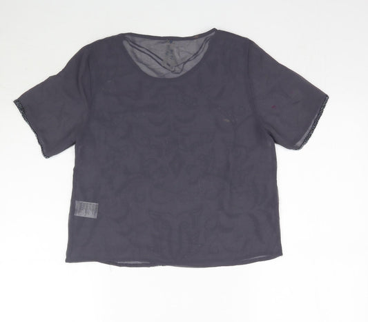 Blue Vanilla Womens Grey   Basic Blouse Size S