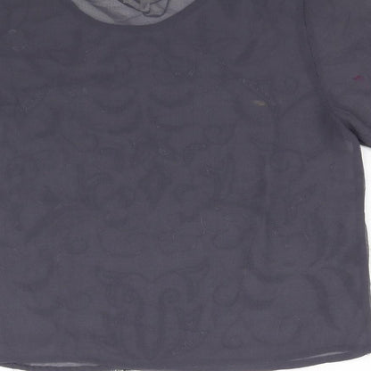 Blue Vanilla Womens Grey   Basic Blouse Size S