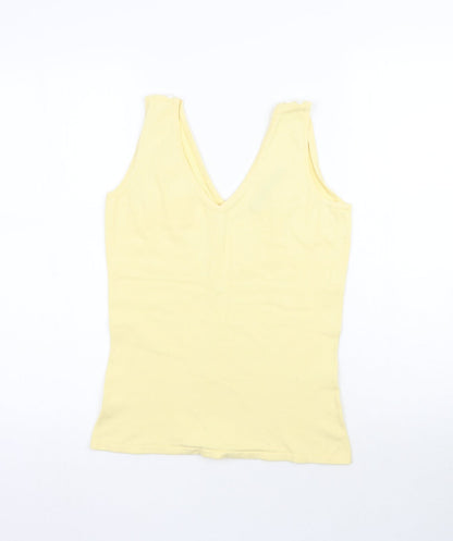 Fenn Wright Manson Womens Yellow  Knit Basic Tank Size S