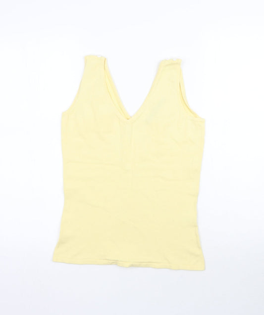 Fenn Wright Manson Womens Yellow  Knit Basic Tank Size S