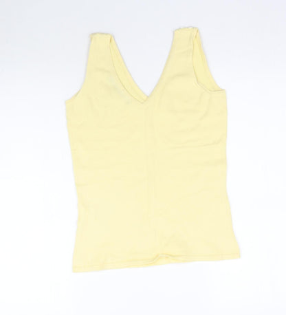 Fenn Wright Manson Womens Yellow  Knit Basic Tank Size S