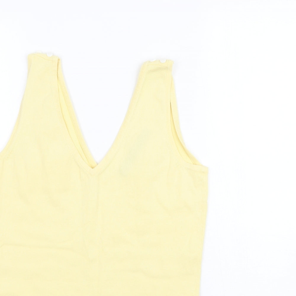 Fenn Wright Manson Womens Yellow  Knit Basic Tank Size S