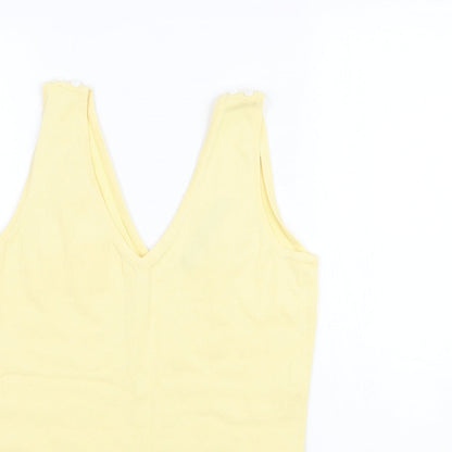 Fenn Wright Manson Womens Yellow  Knit Basic Tank Size S