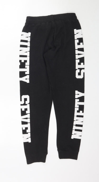 New Look Girls Black   Jogger Trousers Size 9 Months - Ninety Seven
