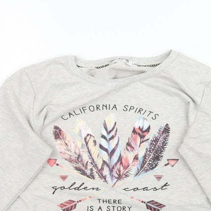 J&H Fashion Girls Grey   Pullover Sweatshirt Size L  - California Spirits