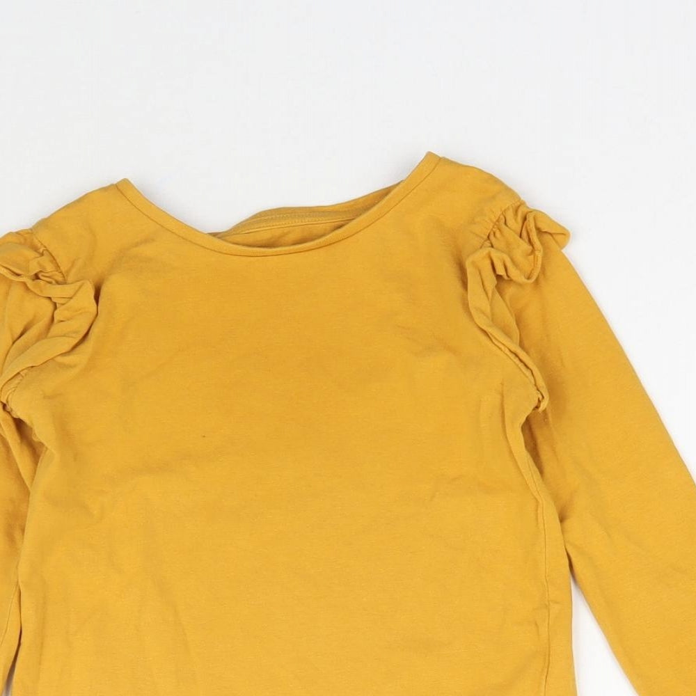 Matalan Girls Yellow   Basic T-Shirt Size 2 Years  - Mustard
