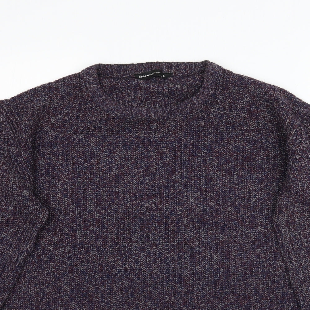 Womens UK Size L Cedar Wood State Purple Pullover Jumper