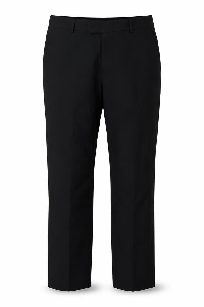 Front view of Debenhams women’s black trousers, size UK 36, in, 31-inch leg - work office
