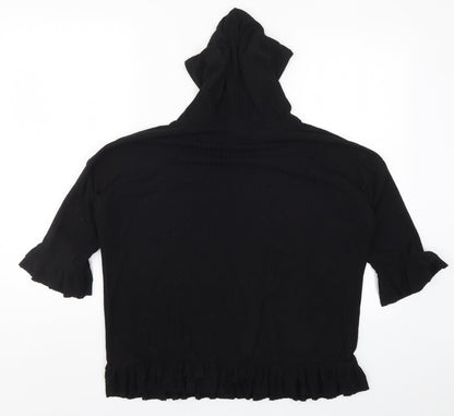 Boohoo Womens Black   Pullover Hoodie Size M