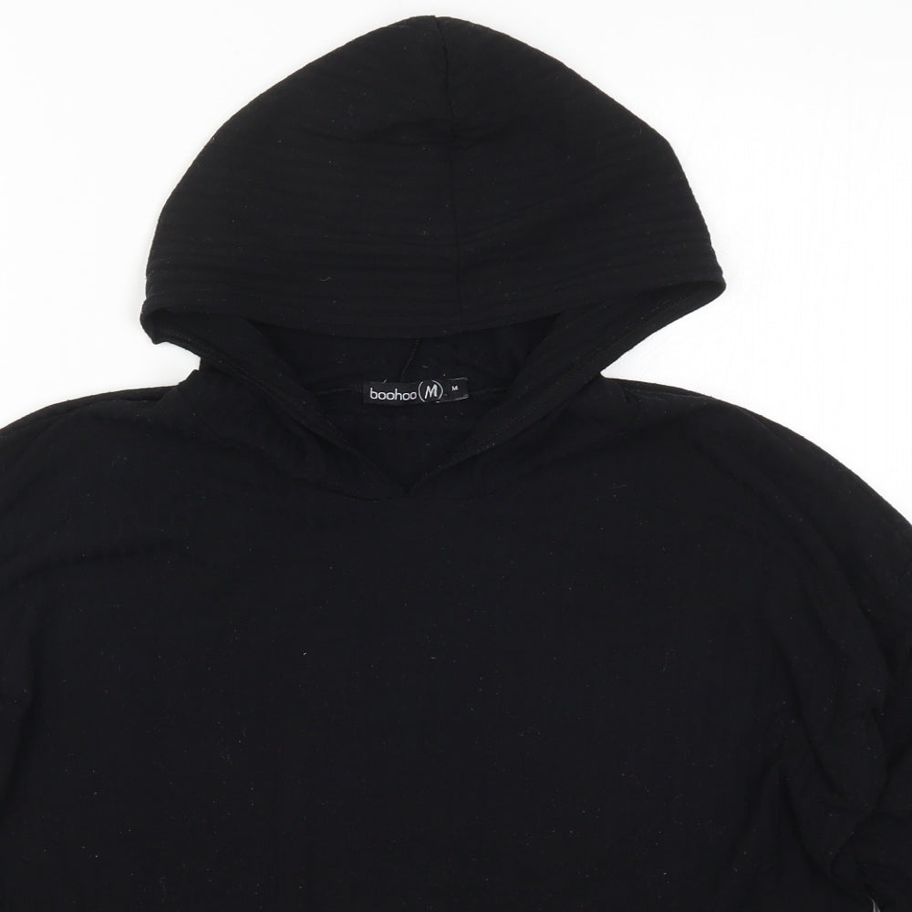 Boohoo Womens Black   Pullover Hoodie Size M