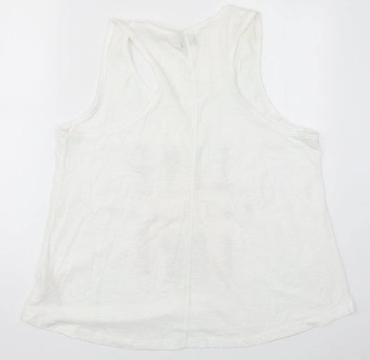 F&F Womens White   Basic Tank Size XL  - Live What You Love