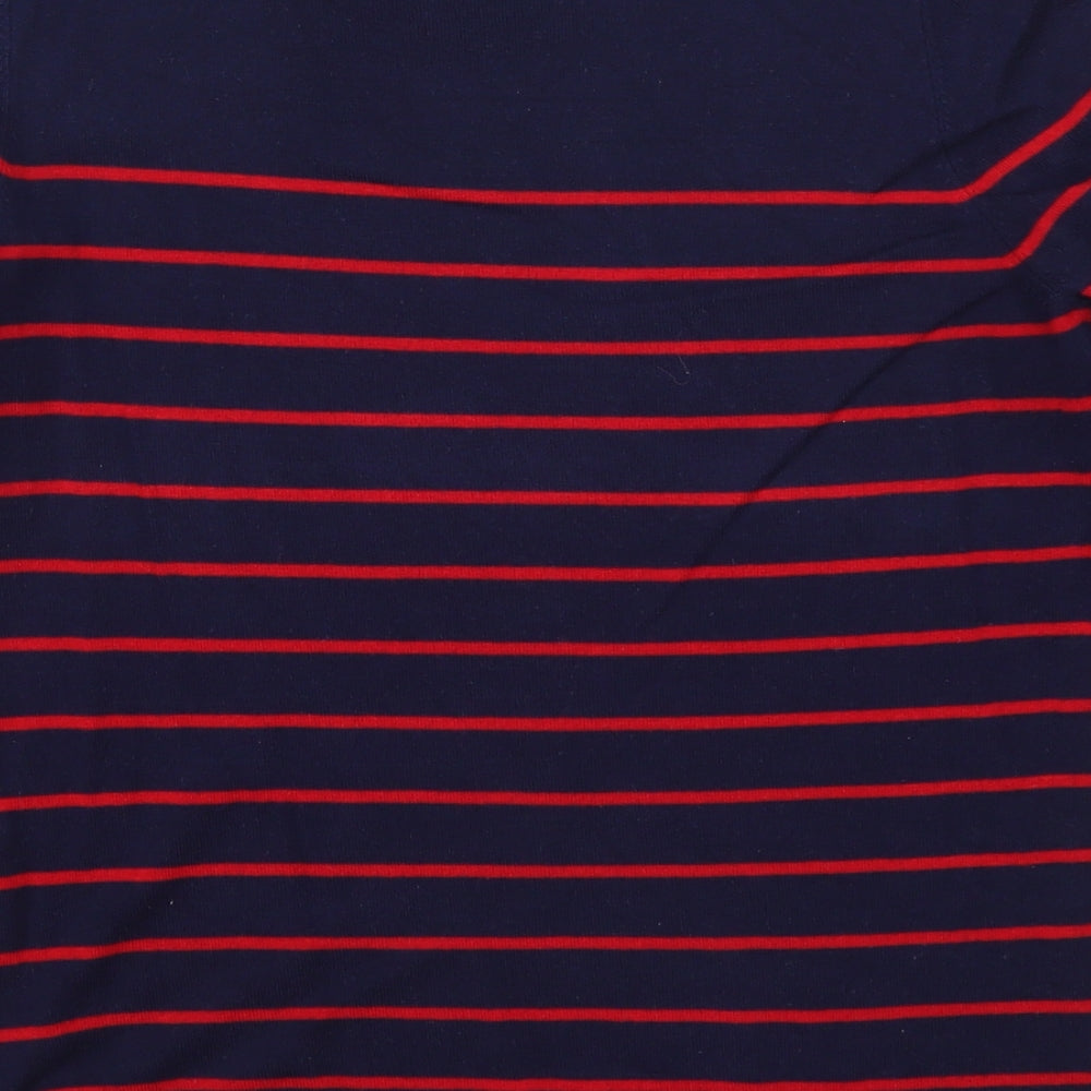 Autonomy Womens Blue Striped Knit Pullover Jumper Size 12  - Red