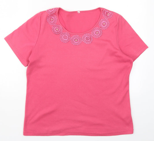 Bonmarché Womens Pink   Basic T-Shirt Size M