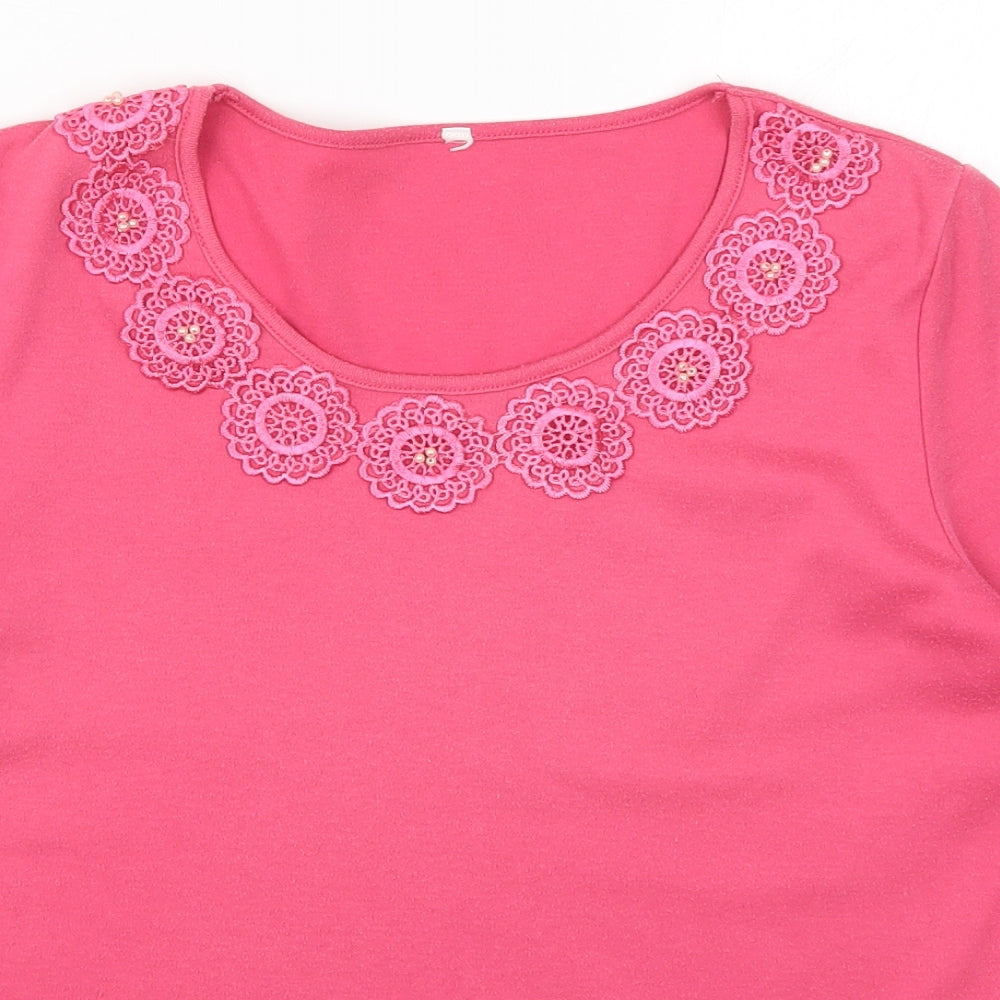 Bonmarché Womens Pink   Basic T-Shirt Size M