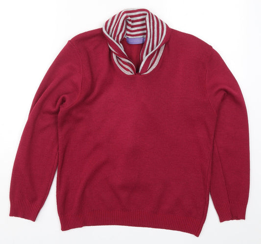 Autonomy Womens Pink  Knit Pullover Jumper Size S