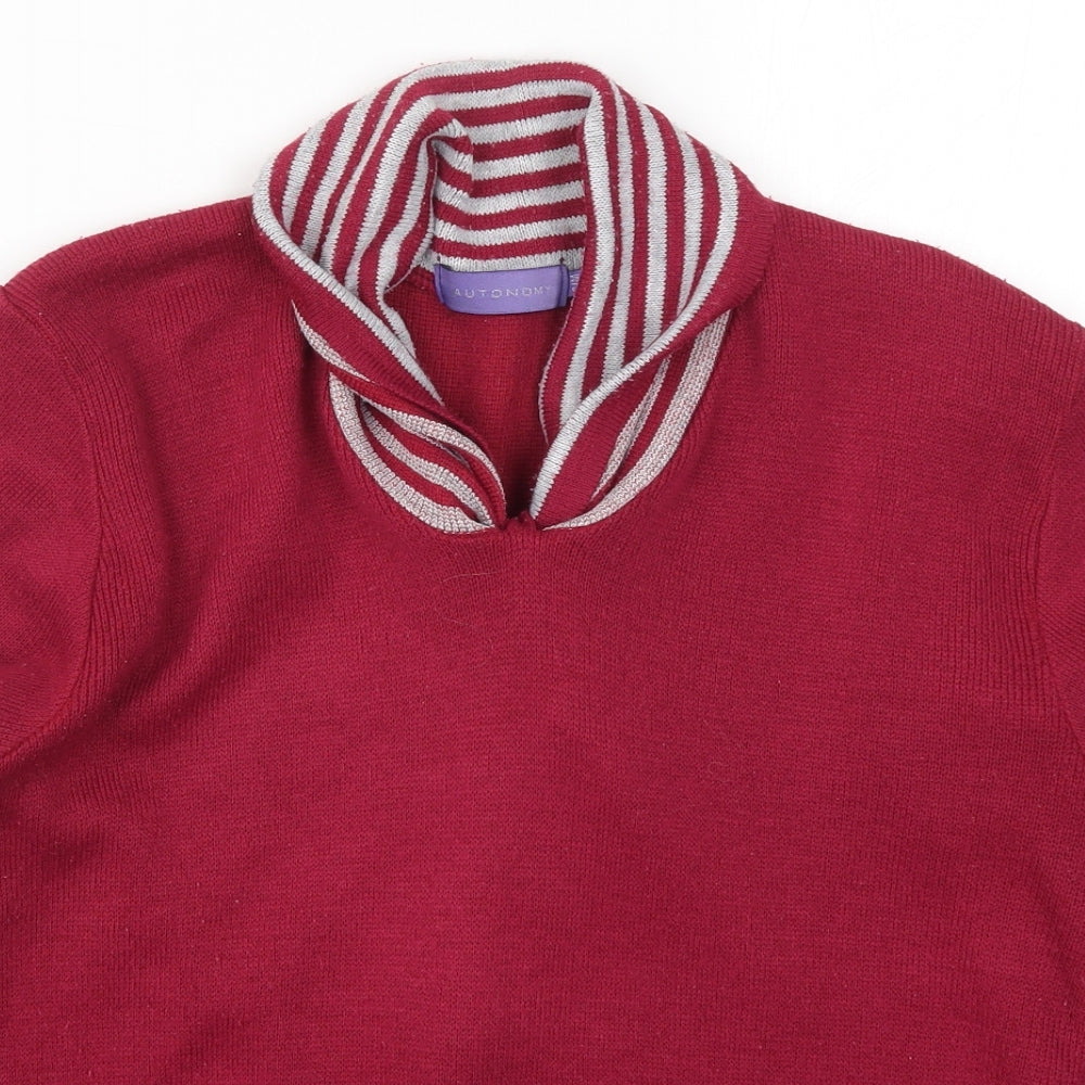 Autonomy Womens Pink  Knit Pullover Jumper Size S