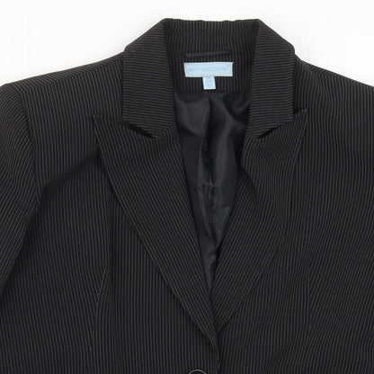 Atmosphere Womens Black Striped  Jacket Suit Jacket Size 14