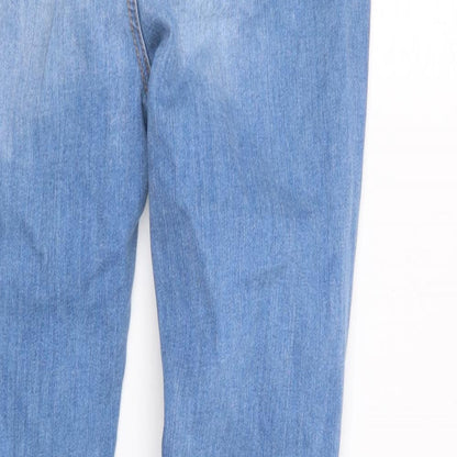 Denim Co. Womens Blue  Denim Straight Jeans Size 10 L28 in
