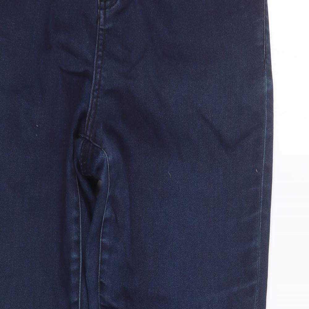 Peacocks Womens Blue  Denim Straight Jeans Size 12 L27.5 in