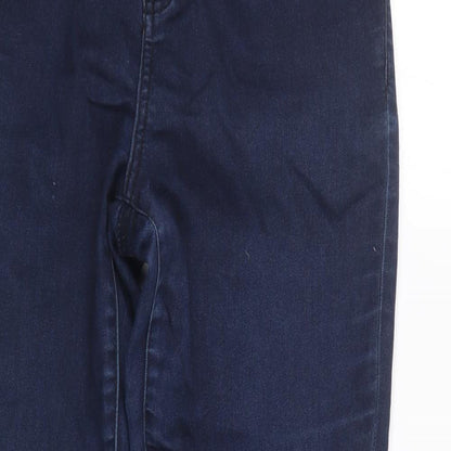 Peacocks Womens Blue  Denim Straight Jeans Size 12 L27.5 in