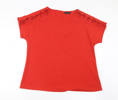 Avon Womens Red   Basic Blouse Size 14