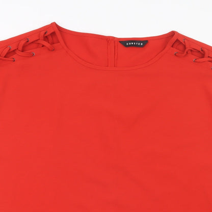 Avon Womens Red   Basic Blouse Size 14