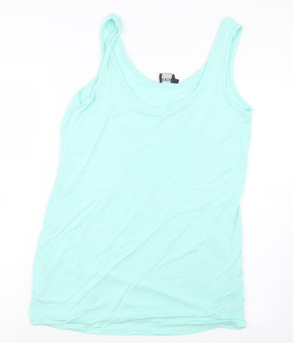 Womens UK Size 16 Be You Green Basic Tank
