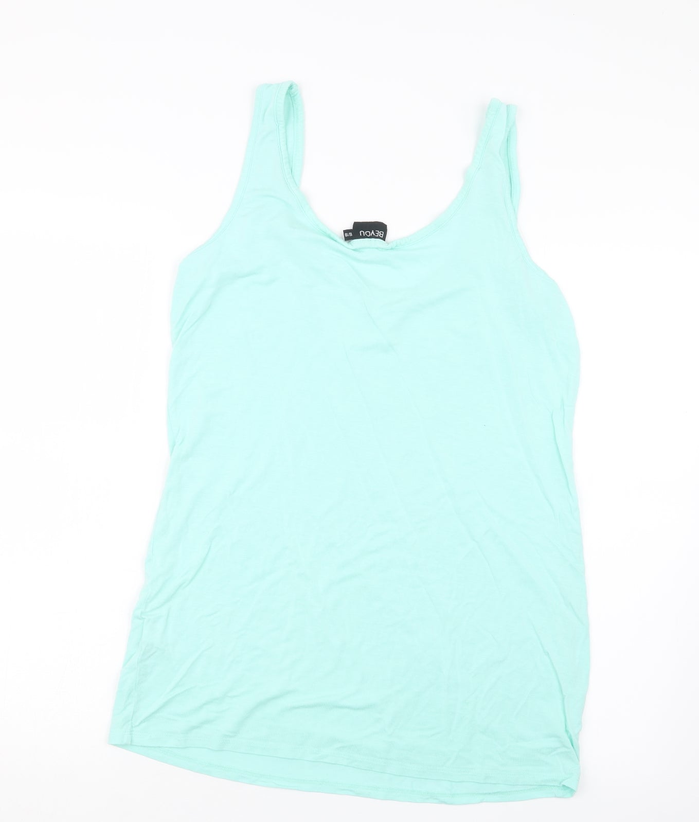 Womens UK Size 16 Be You Green Basic Tank