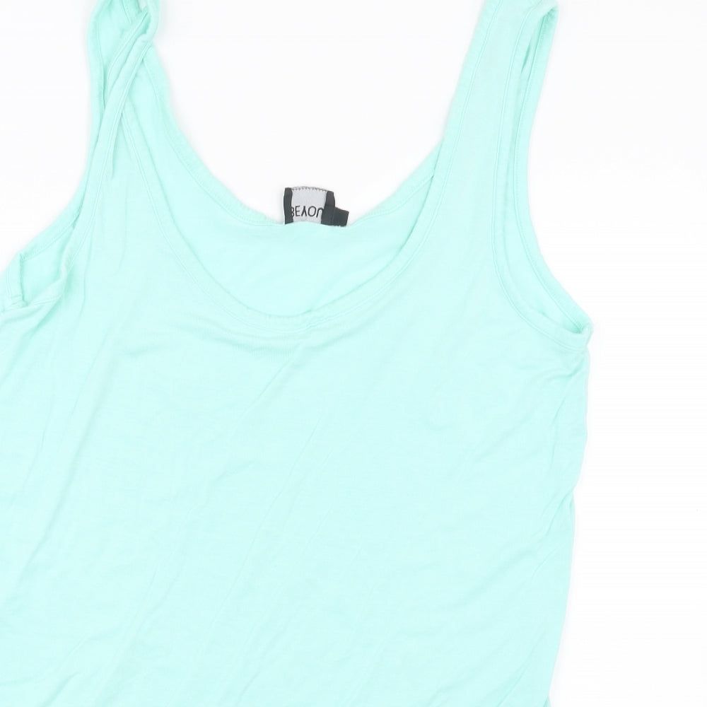 Womens UK Size 16 Be You Green Basic Tank