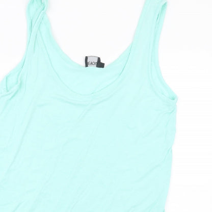Womens UK Size 16 Be You Green Basic Tank