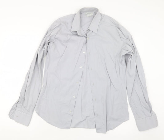Zara Mens Grey    Button-Up Size L