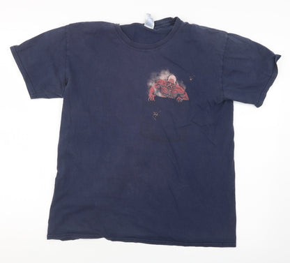 Mens UK Size L Gildan Blue  T-Shirt