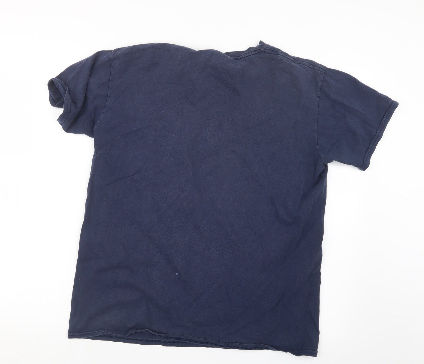 Mens UK Size L Gildan Blue  T-Shirt