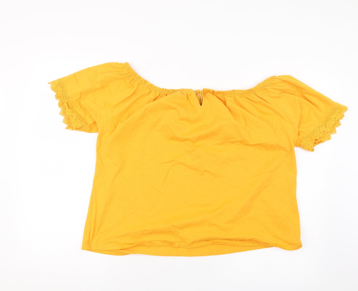 Papaya Womens Yellow   Basic T-Shirt Size 18