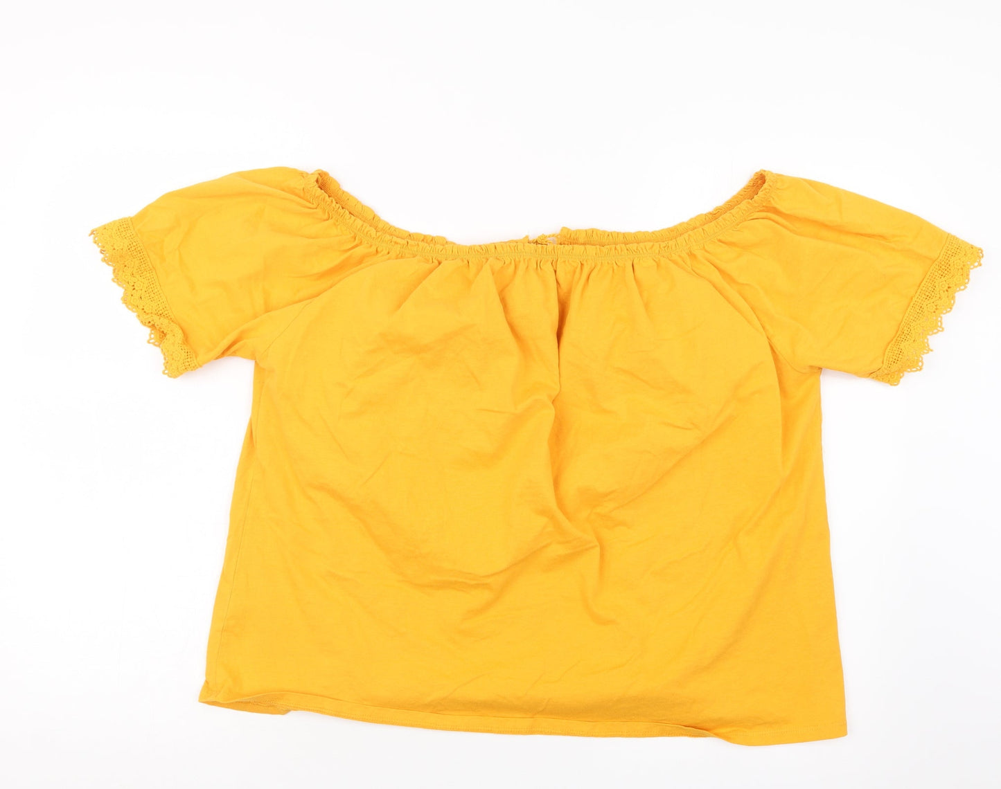 Papaya Womens Yellow   Basic T-Shirt Size 18