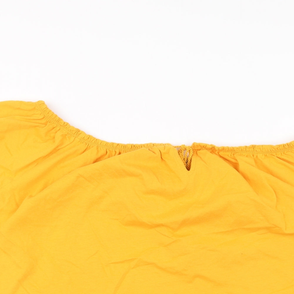 Papaya Womens Yellow   Basic T-Shirt Size 18