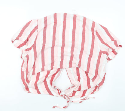 Debenhams Womens Pink Striped  Basic Button-Up Size 18