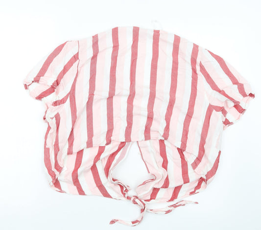 Debenhams Womens Pink Striped  Basic Button-Up Size 18