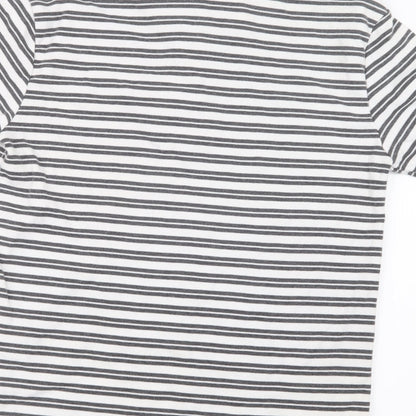 Slazenger Mens Black Striped   Polo Size S