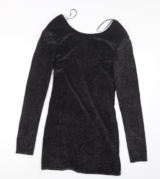 Topshop Womens Black   T-Shirt Dress  Size 10