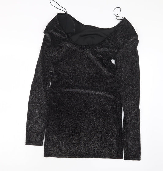 Topshop Womens Black   T-Shirt Dress  Size 10