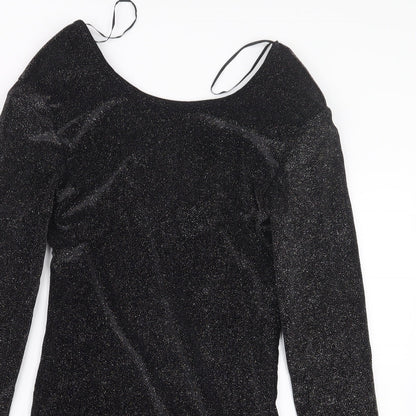 Topshop Womens Black   T-Shirt Dress  Size 10