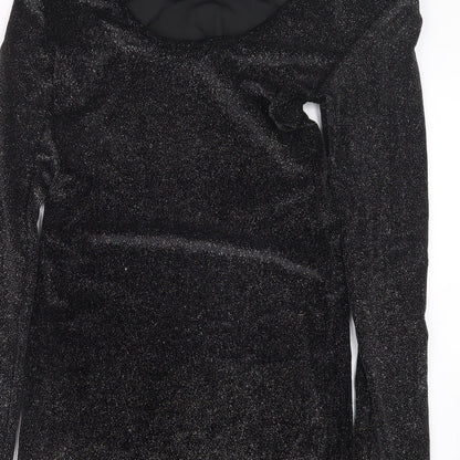 Topshop Womens Black   T-Shirt Dress  Size 10