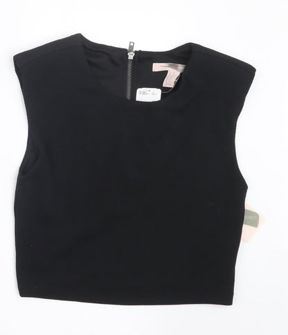 FOREVER 21 Womens Black   Cropped T-Shirt Size XS