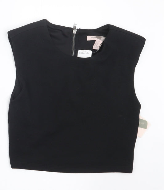 FOREVER 21 Womens Black   Cropped T-Shirt Size XS