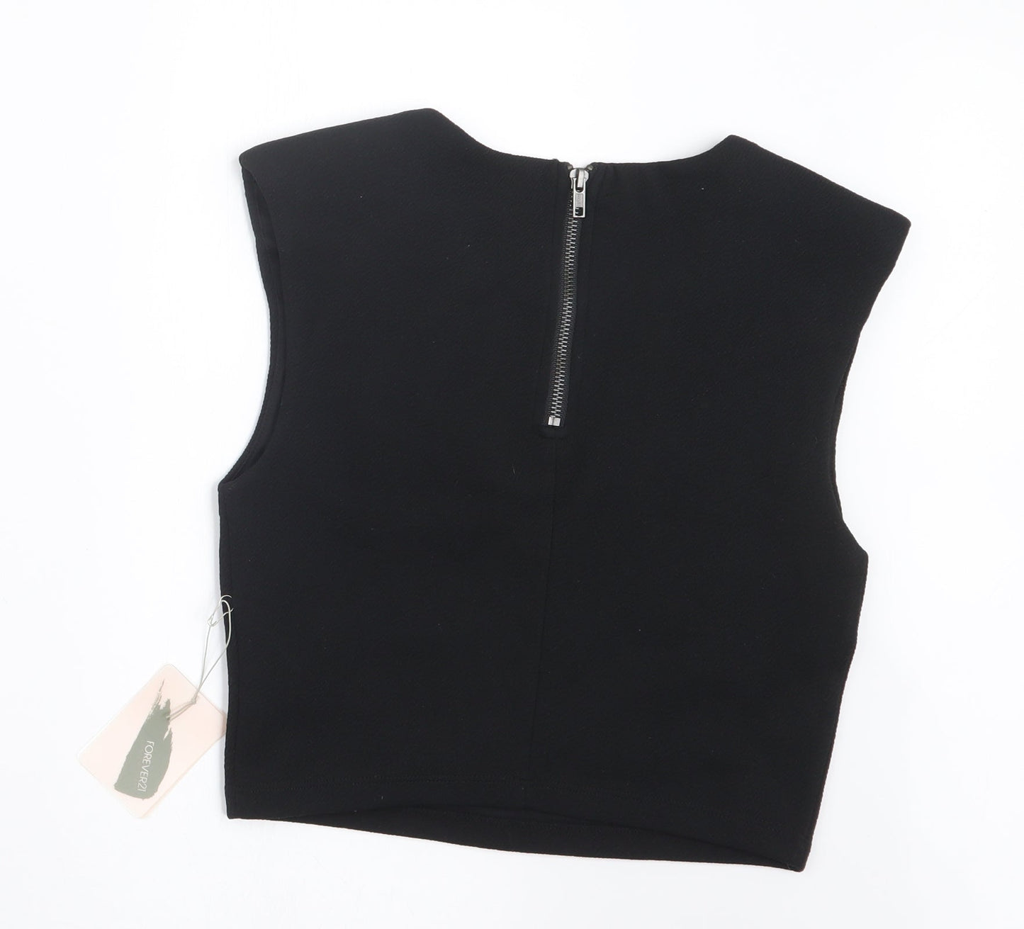 FOREVER 21 Womens Black   Cropped T-Shirt Size XS