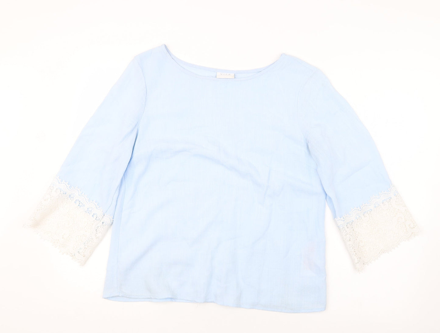 Womens UK Size M VILA Blue Basic Blouse