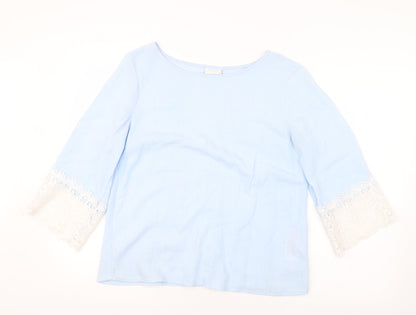 Womens UK Size M VILA Blue Basic Blouse